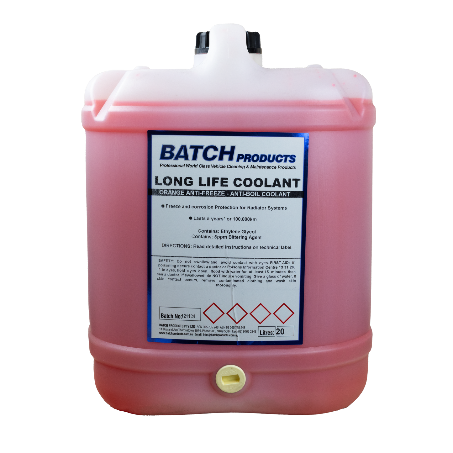 BATCH LONG LIFE ORGANIC ORANGE COOLANT