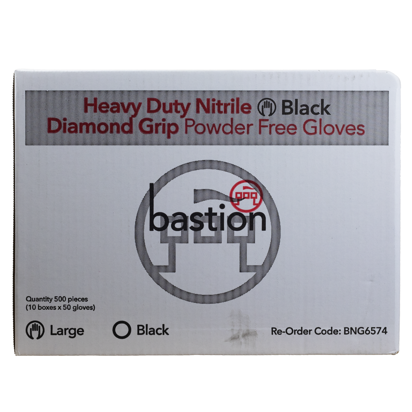 LARGE HEAVY DUTY XTRA GRIP BLACK NITRILE CARTON