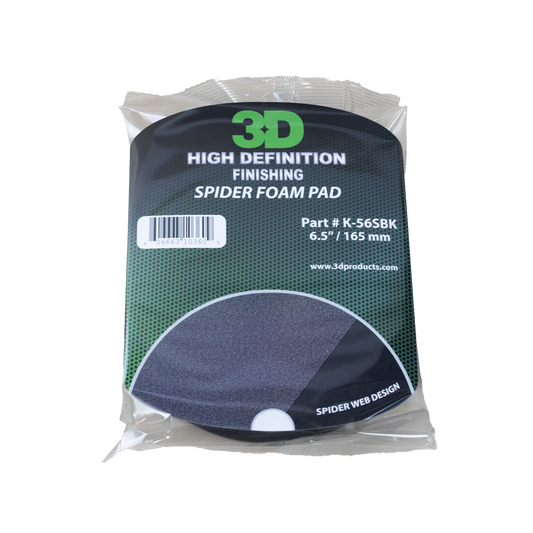 3D 6.5IN BLACK FINISHING SPIDER FOAM PAD