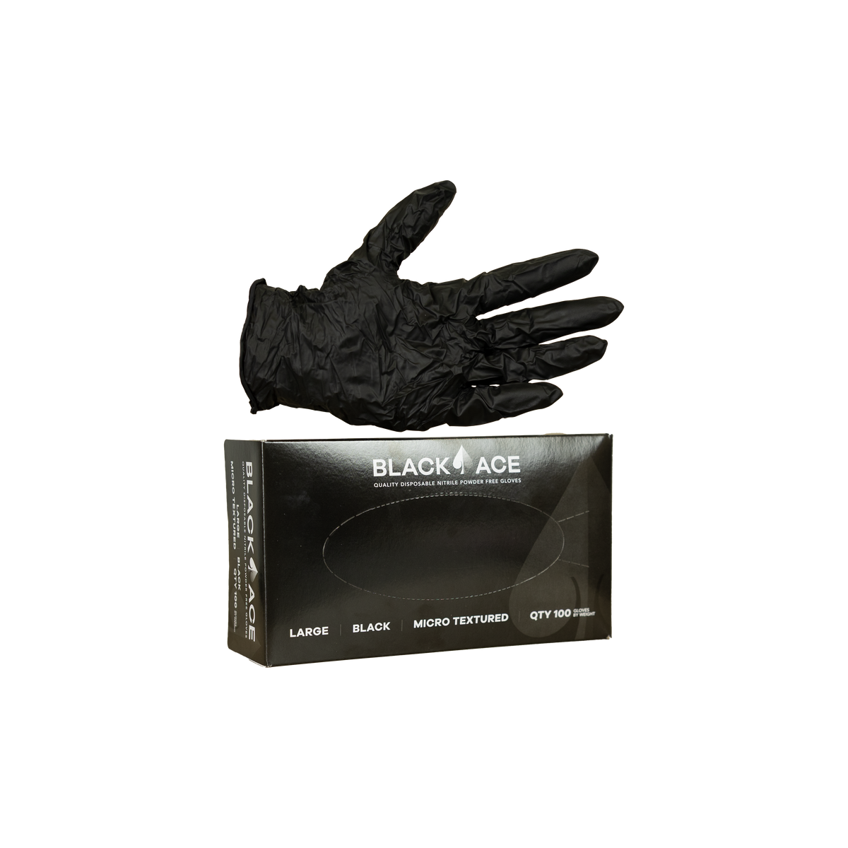 Black Ace Black Nitrile Gloves