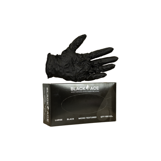 Black Ace Black Nitrile Gloves